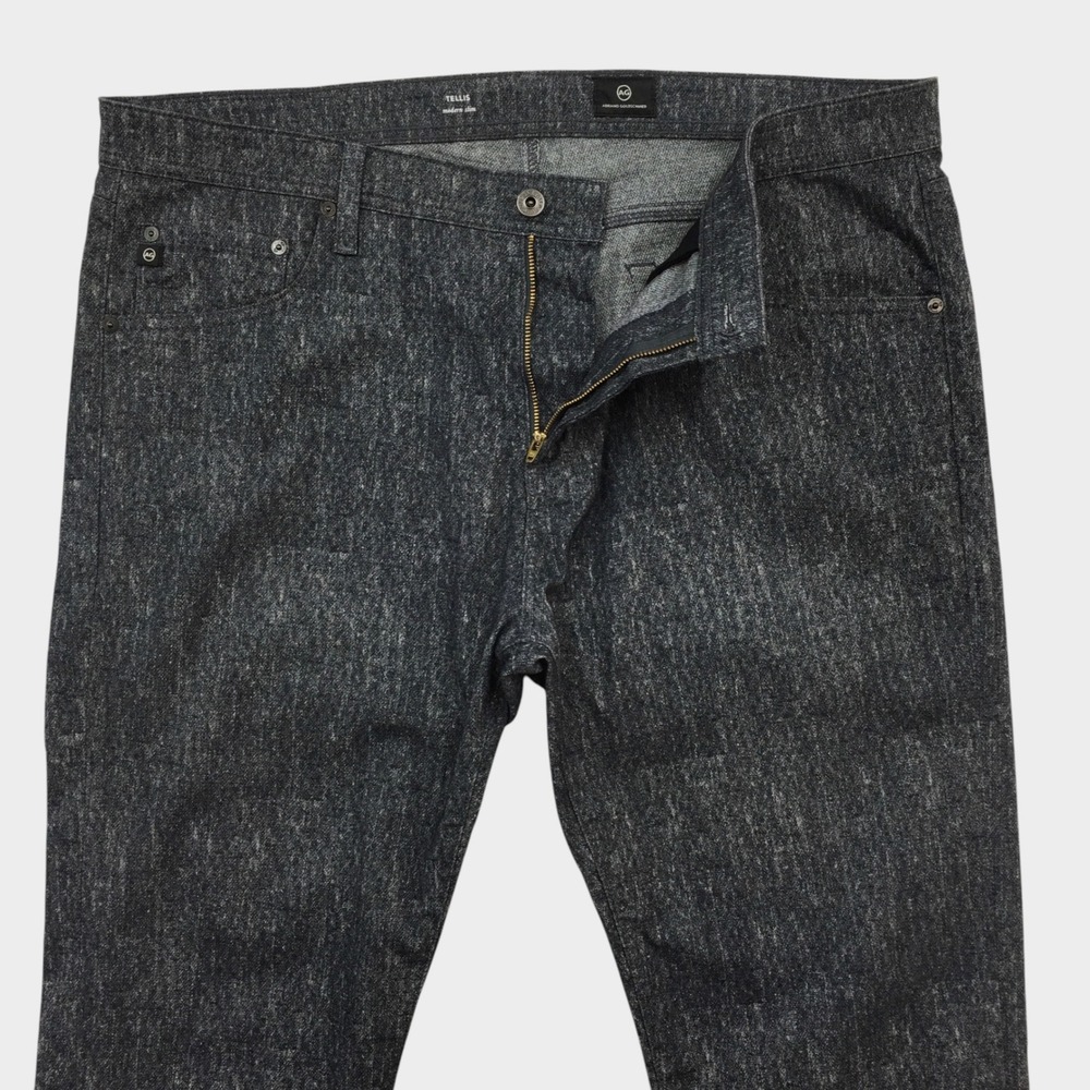 AG Adriano Goldschmied Tellis Modern Slim Jeans Dark‎ Gray Mens 38x34 Denim